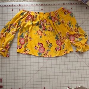 Yellow/Gold Floral Blouse
